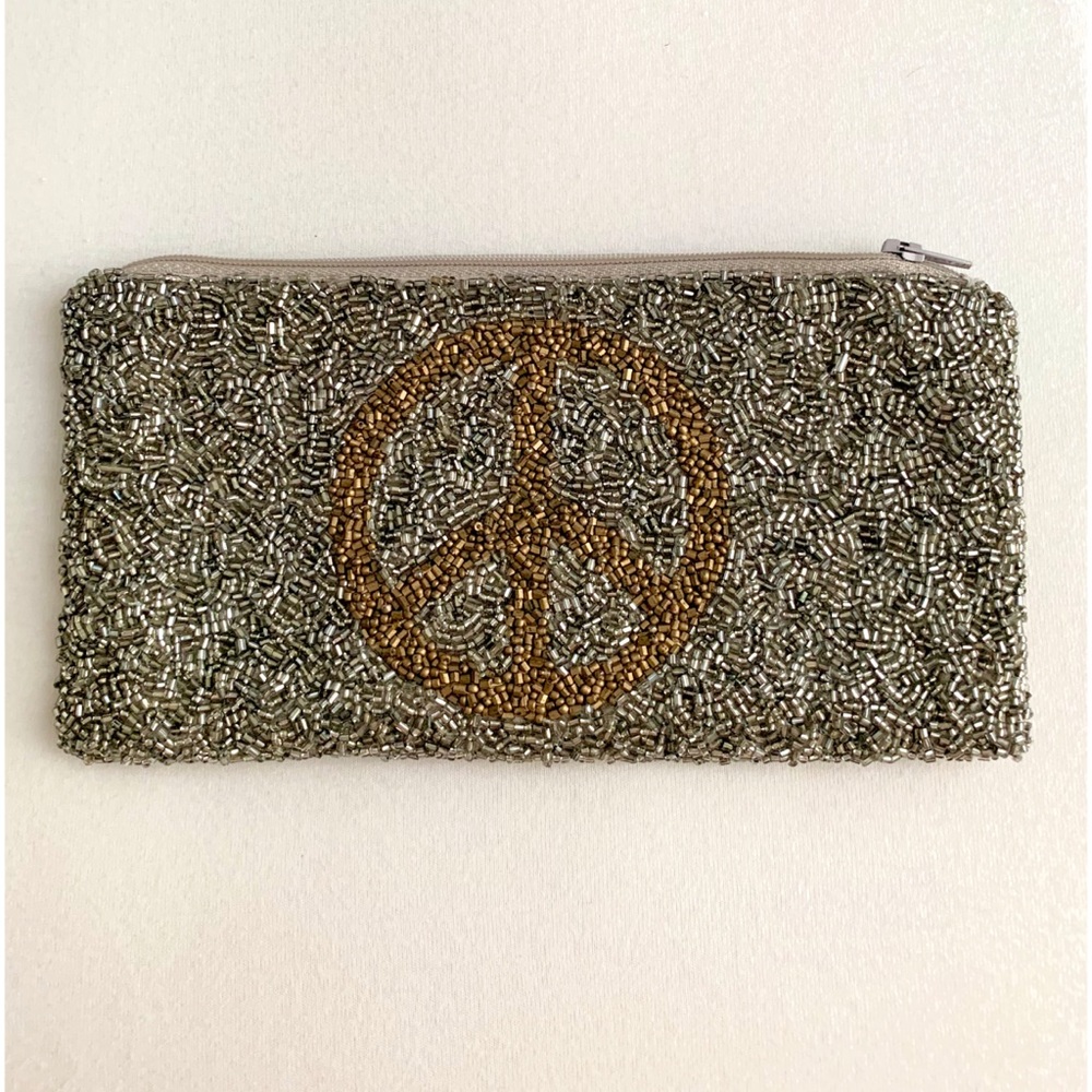 Moyna Beaded Peace Pouch - Picture 1 of 5